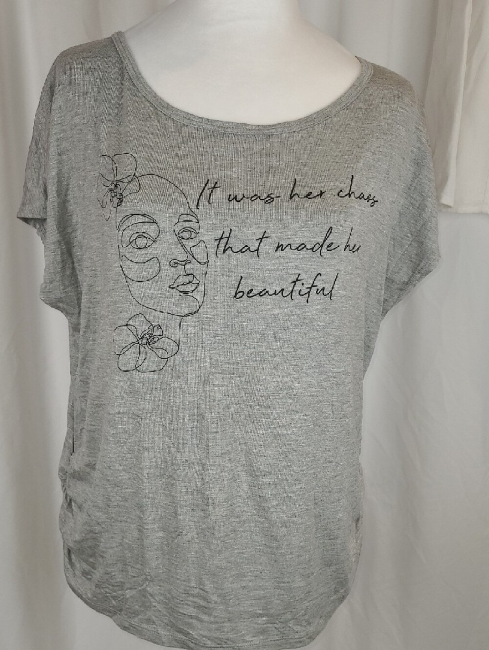 NWT EDISTA Los Angeles Gray Knit Top - Size L Large